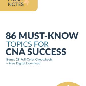 CNA Flash Notes & Practice Questions Digital Copy