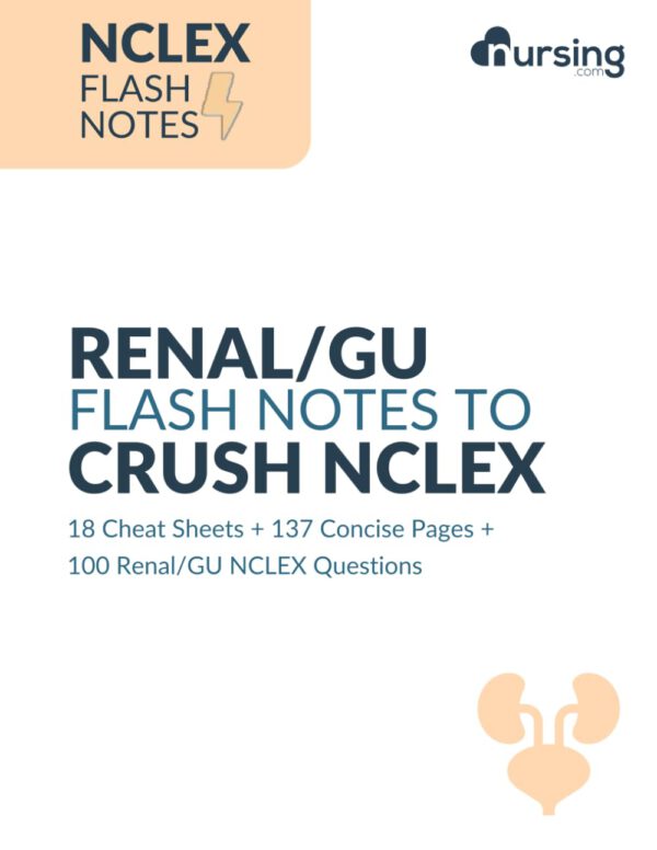 Renal/GU NCLEX Flash Notes & Practice Questions Digital Copy