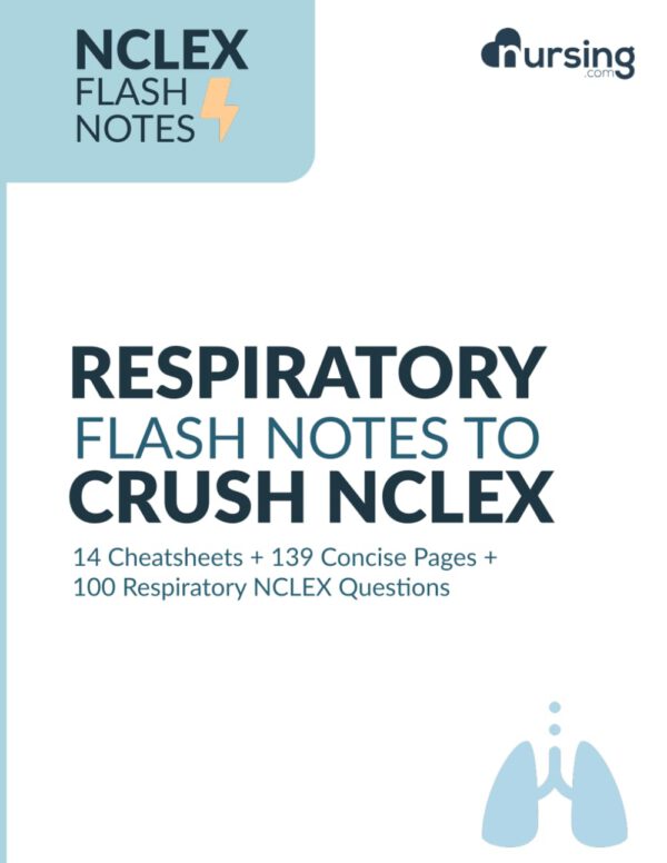 Respiratory NCLEX Flash Notes & Practice Questions Digital Copy