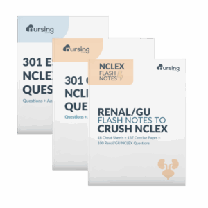 Renal/GU NCLEX Flash Notes + 301 GI/GU Practice Questions | Essential Kidney, Urinary & GI Prep Bundle for NCLEX-RN® & NCLEX-PN®- Digital Copy