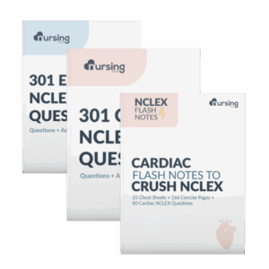 Cardiac NCLEX Flash Notes + 301 Practice Questions | Ultimate Cardiovascular Prep Bundle for NCLEX-RN® & NCLEX-PN® - Digital Copy