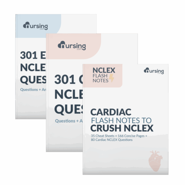 Cardiac NCLEX Flash Notes + 301 Practice Questions | Ultimate Cardiovascular Prep Bundle for NCLEX-RN® & NCLEX-PN® - Digital Copy