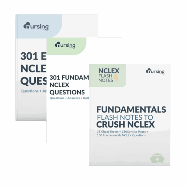 Fundamentals NCLEX Flash Notes + 301 Practice Questions | Essential Nursing Fundamentals Bundle for NCLEX-RN® & NCLEX-PN® - Digital Download